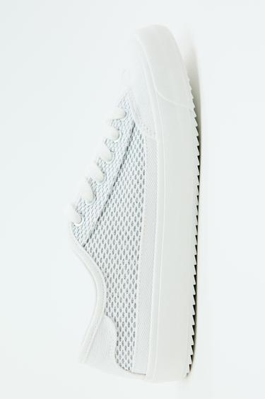 TENNIS DE SPORT EN TISSU - Argent de Zara