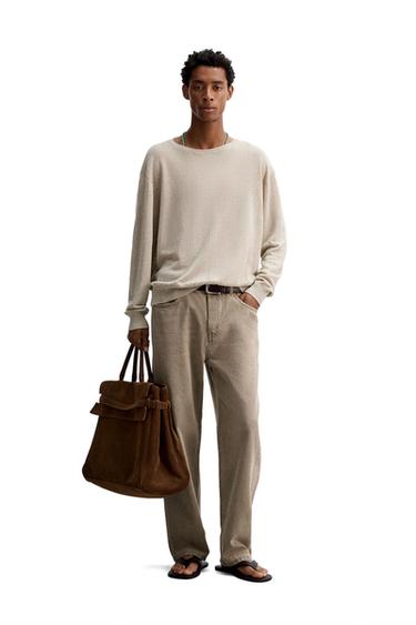Zara SLIM STRAIGHT FIT JEANS - Earth - Image 0