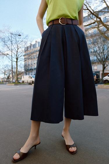 CULOTTES WITH BELT - Navy blue by Zara - Image 1