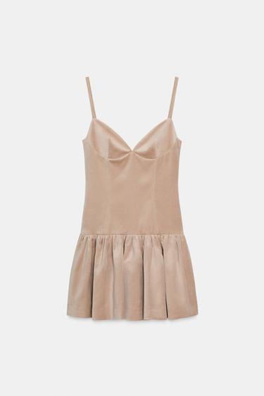 ROBE COURTE À BRETELLES ET VOLUME - Corde de Zara - Image 5