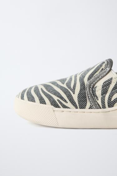 BASKETS IMPRIMÉ ZÈBRE - Blanc de Zara - Image 3