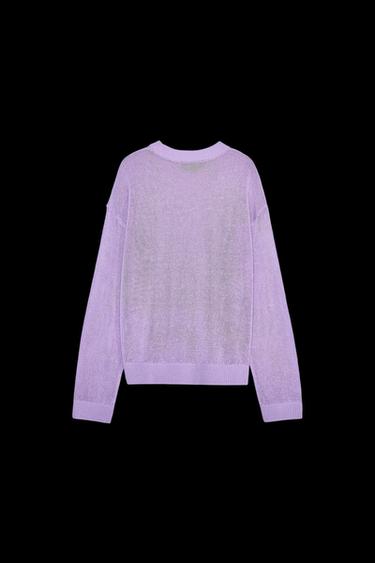 JERSEY RECTO PUNTO LISO - Lila de Zara