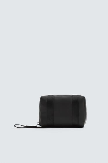 RUBBERISED TOILETRY BAG - Black by Zara