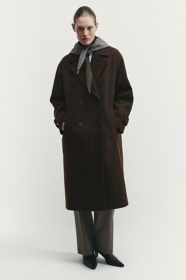 SOFT OVERSIZE COAT - Brown by Zara