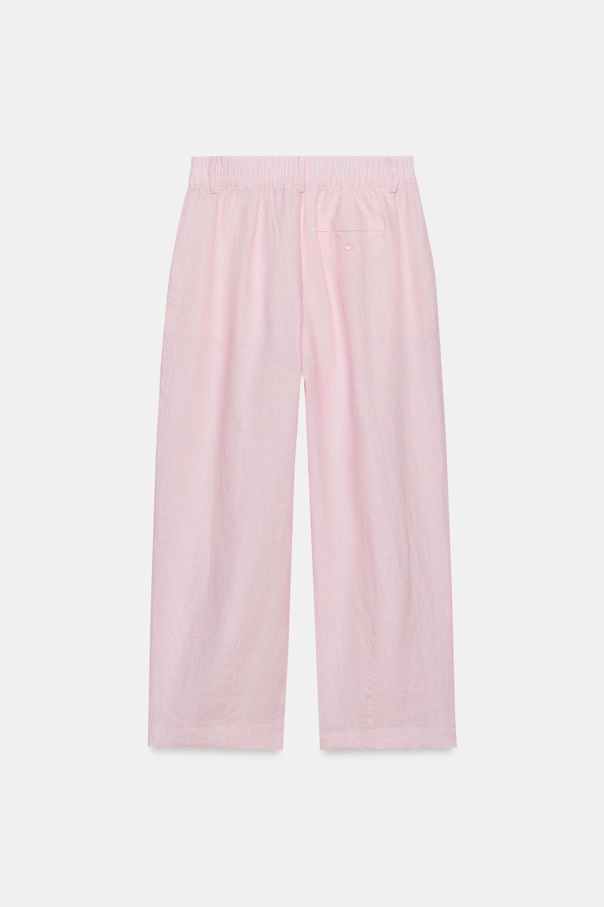 ZW COLLECTION 100% LINEN PLEATED PANTS