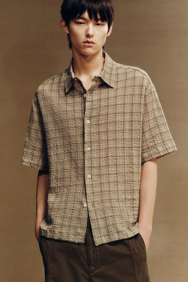 TEXTURED STRUCTURE SHIRT - Mid-ecru by Zara