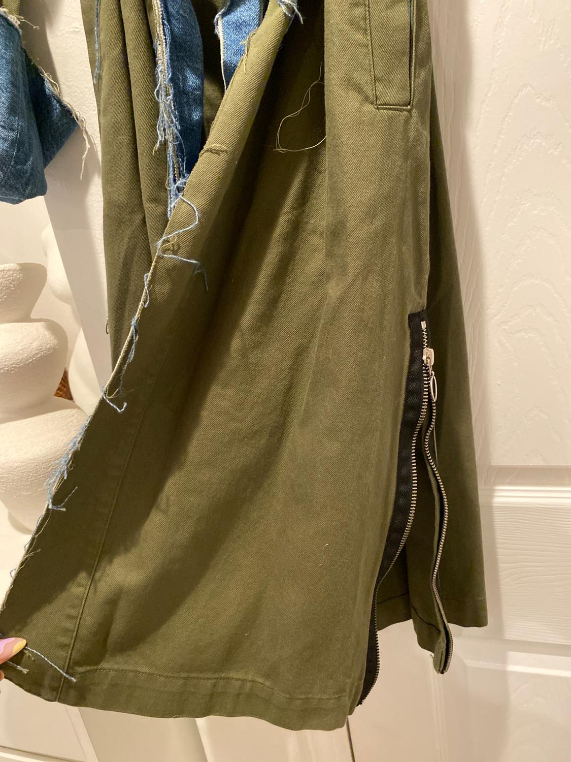 KHAKI GREEN LONG JACKET - Image 4