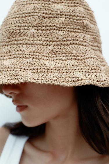 CHAPEAU BOB TRESSÉ - Marron clair de Zara - Image 2