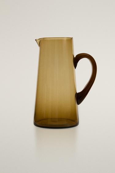 PICHET VERRE BULLES - Marron / Vert de Zara