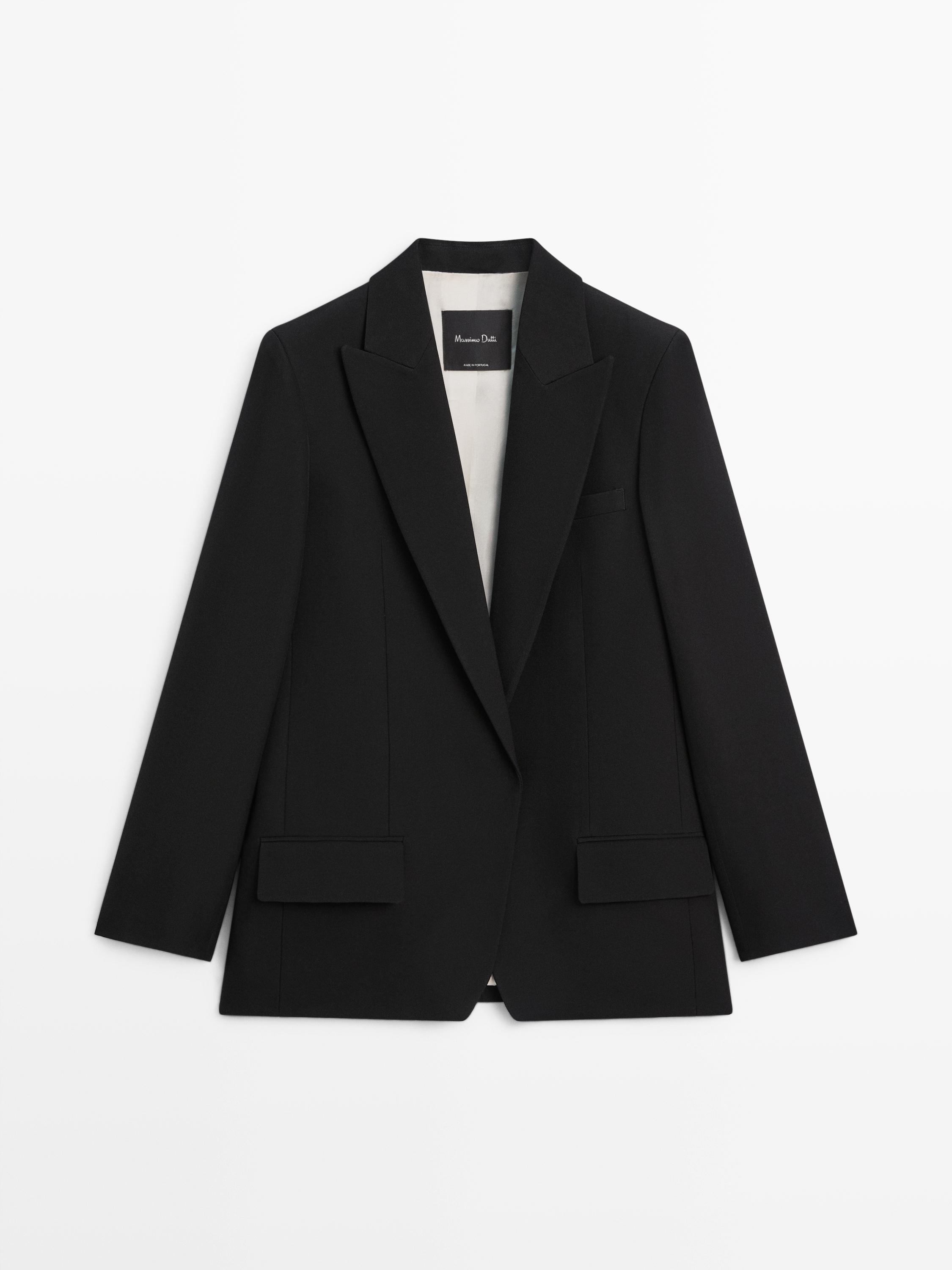 Crepe suit blazer