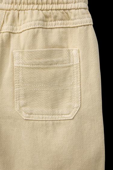 BERMUDA SARGA COMFY ALGODÓN LINO - Arena de Zara