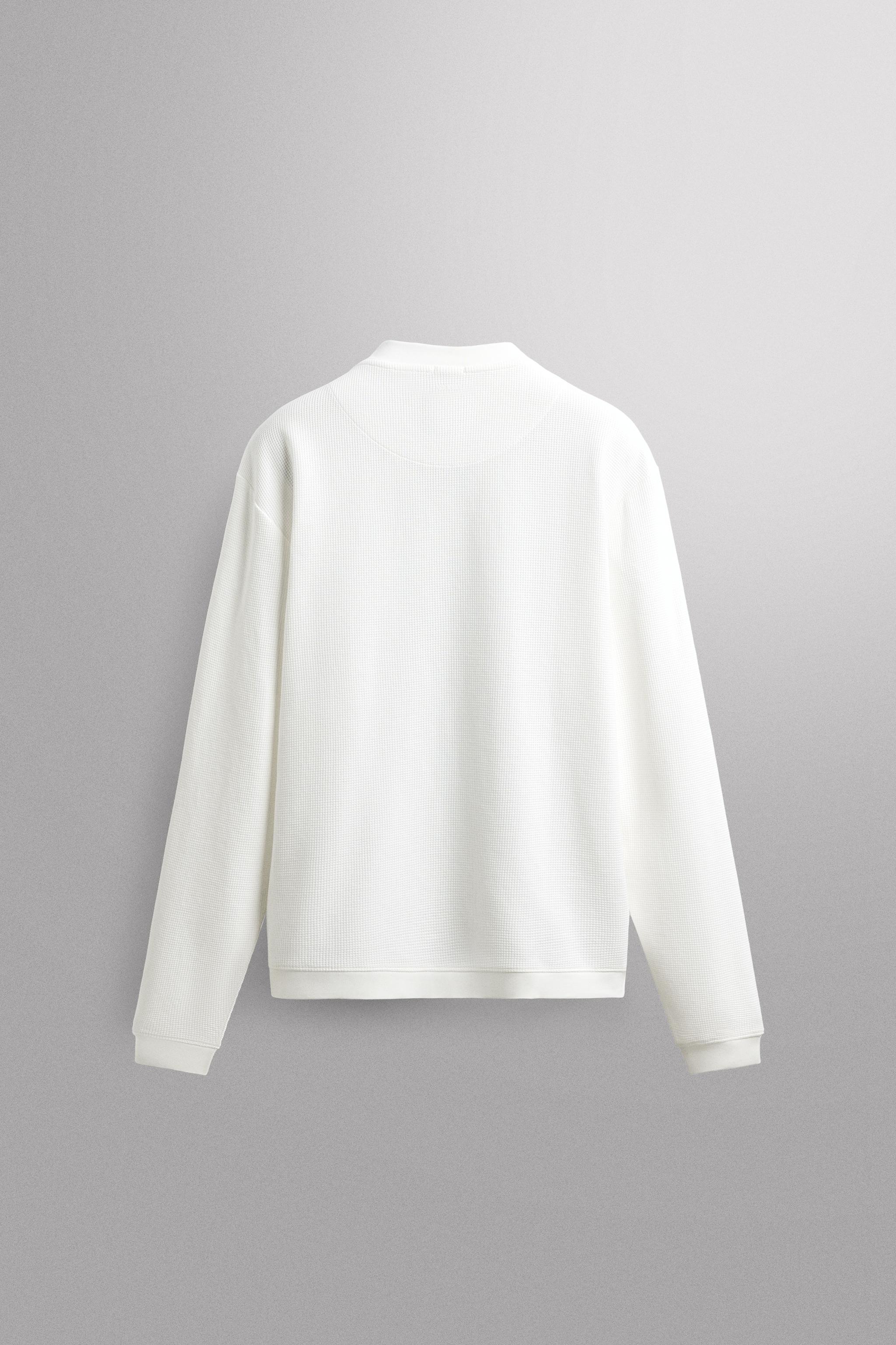 Мужские худи Zara WAFFLE TRAINING CREWNECK SWEATSHIRT — фото 8