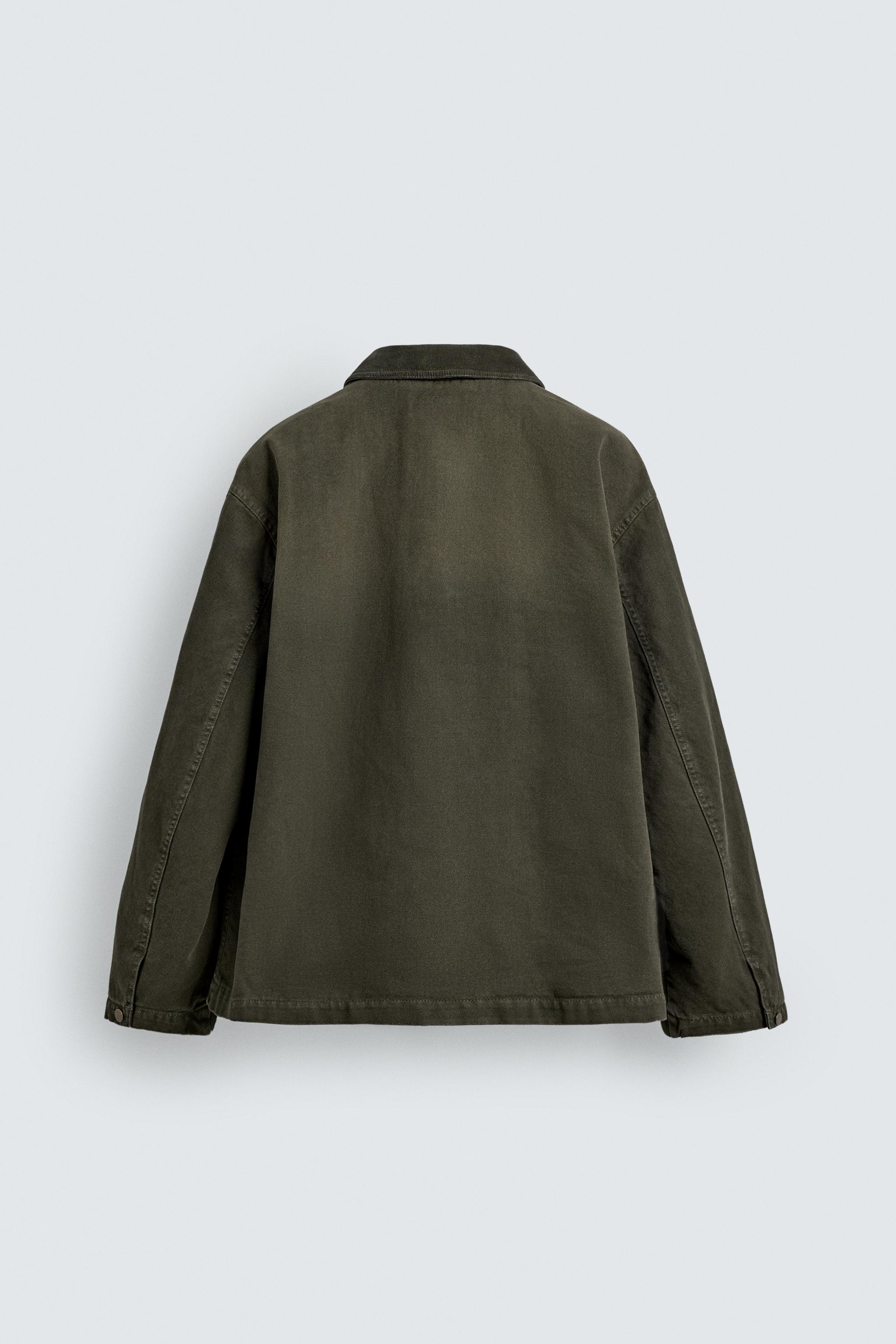 BLOUSON DÉLAVÉ COL COMBINÉ