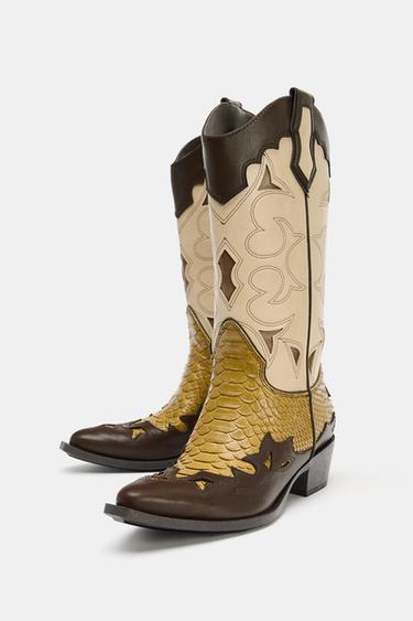 BOTTES COW-BOY COMBINÉES - Multicolore de Zara - Image 3