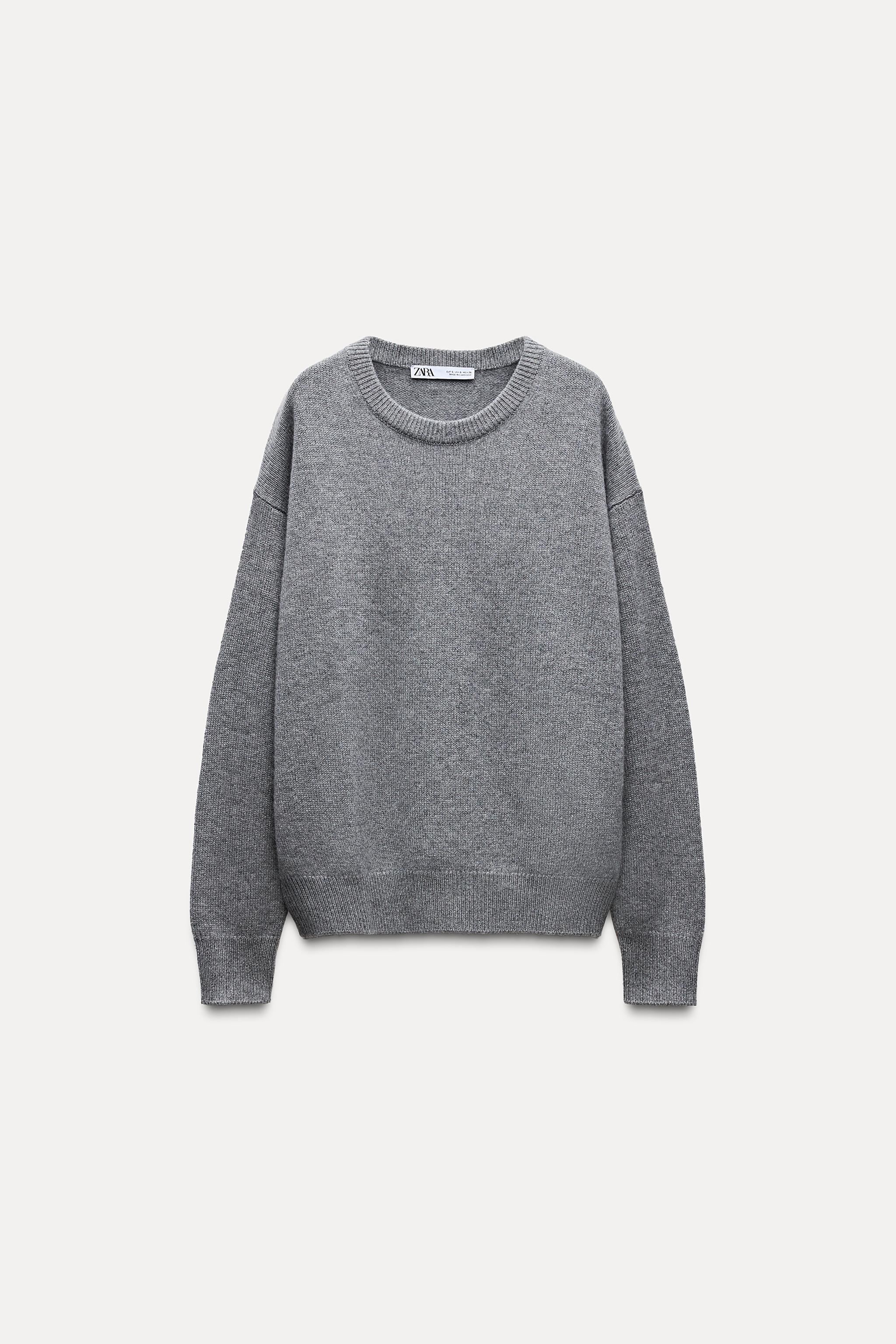 Zara hotsell cashmere sweater gray size S