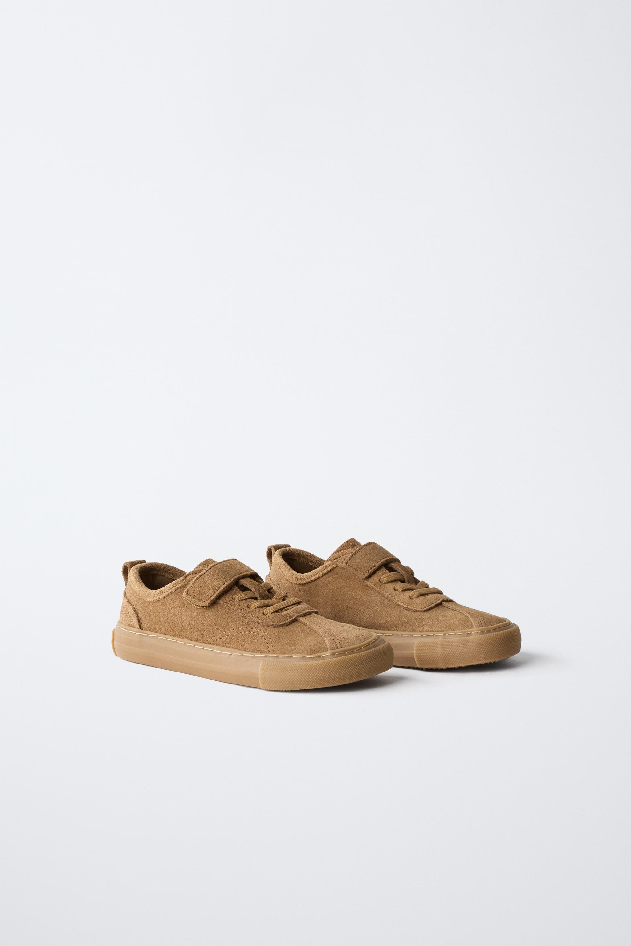 LEATHER BAREFOOT SNEAKERS — Beige