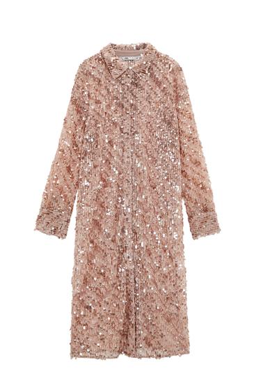 LONG SHIRT WITH SEQUINS