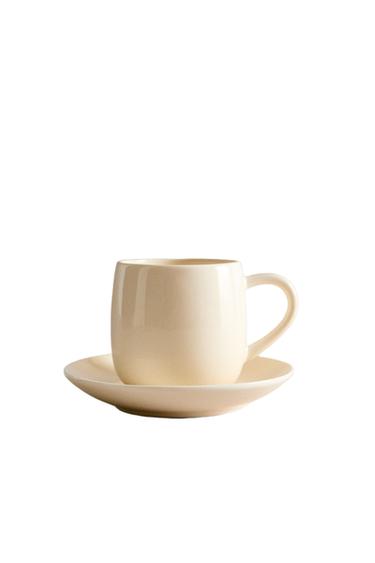 TAZZA CAFFÈ GRÈS TINTA UNITA - Crema di Zara