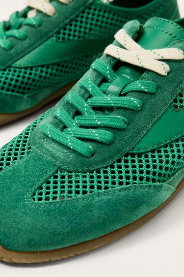 BASKETS STYLE RÉTRO ÉDITION LIMITÉE - Vert de Zara - Image 4