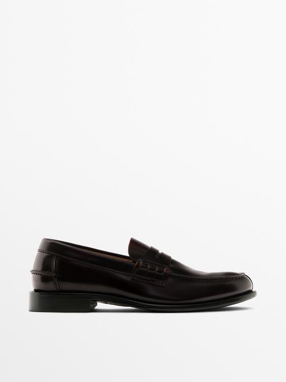 Leather loafers with penny strap from Zara - $290