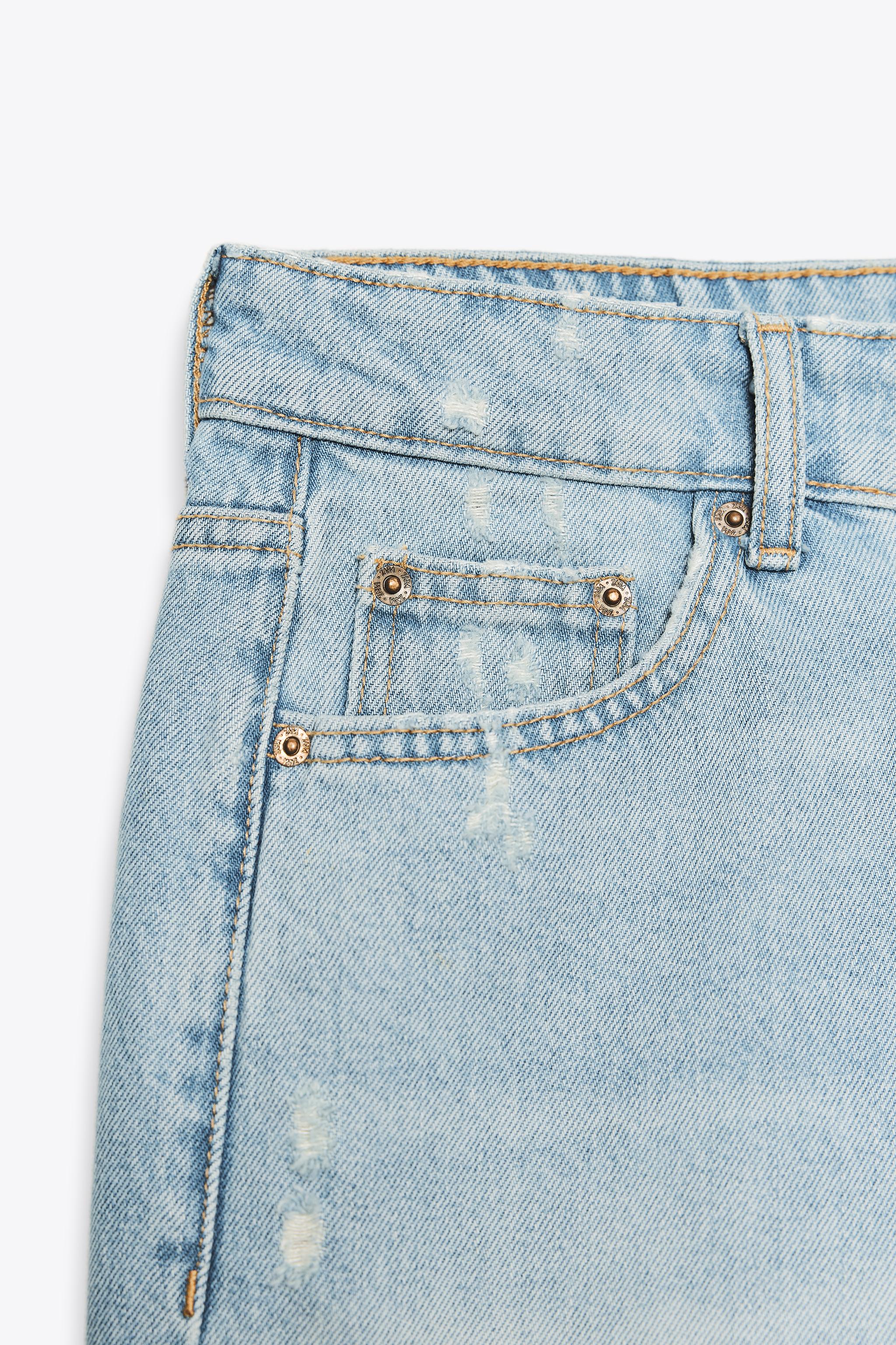 BERMUDA EN JEAN TRF DÉCHIRÉ TAILLE MOYENNE