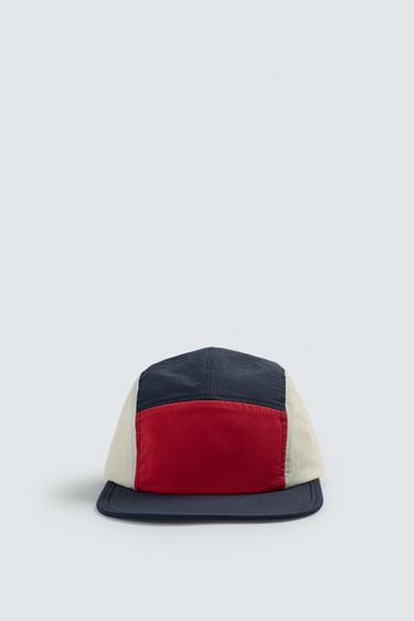 COLOUR BLOCK TECHNICAL FLAT PEAK CAP - Navy blue by Zara - Image 5