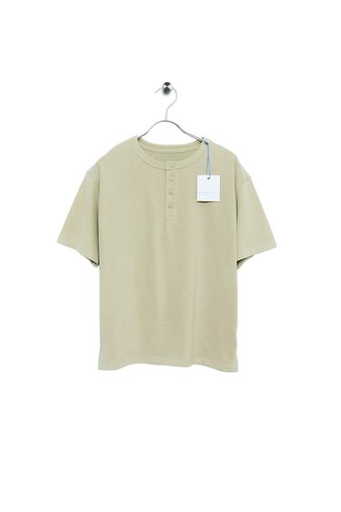 STORIESZ - CAMISETA CUELLO PANADERO HEAVY WEIGHT - Verde claro de Zara