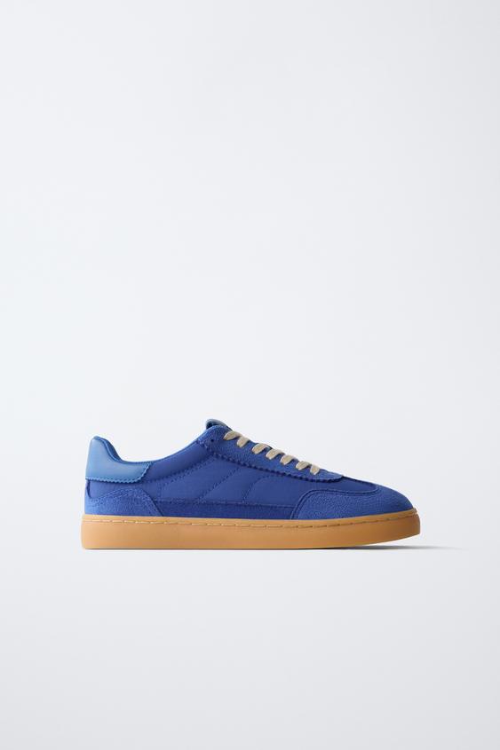 TÊNIS COM CONTRASTE - Azul da Zara - Imagem 0