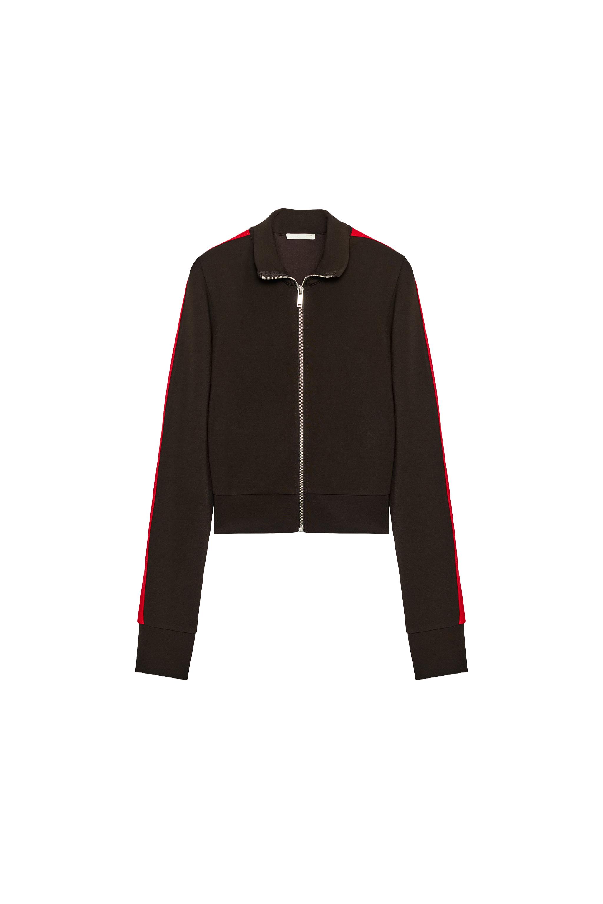 VESTE ZIPPEE BANDE LATERALE