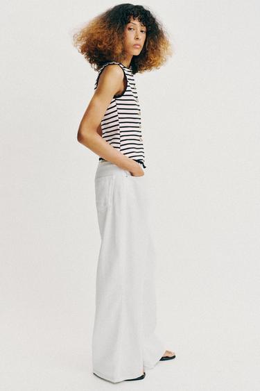 STRIPED WAISTCOAT TOP WITH METAL BUTTONS - Stripes by Zara - Image 3