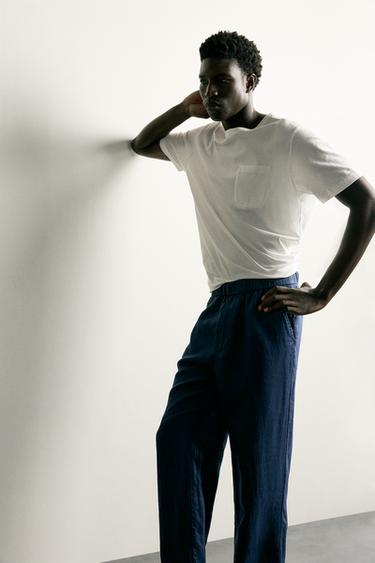T-SHIRT RELAXED FIT LÉGER - Blanc de Zara - Image 5