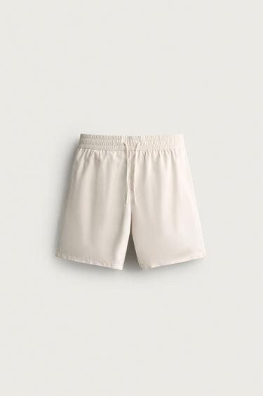Zara SOFT LONG SWIMSUIT - Ecru