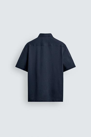 CHEMISE REGULAR FIT STRUCTURÉE - Bleu marine de Zara - Image 7