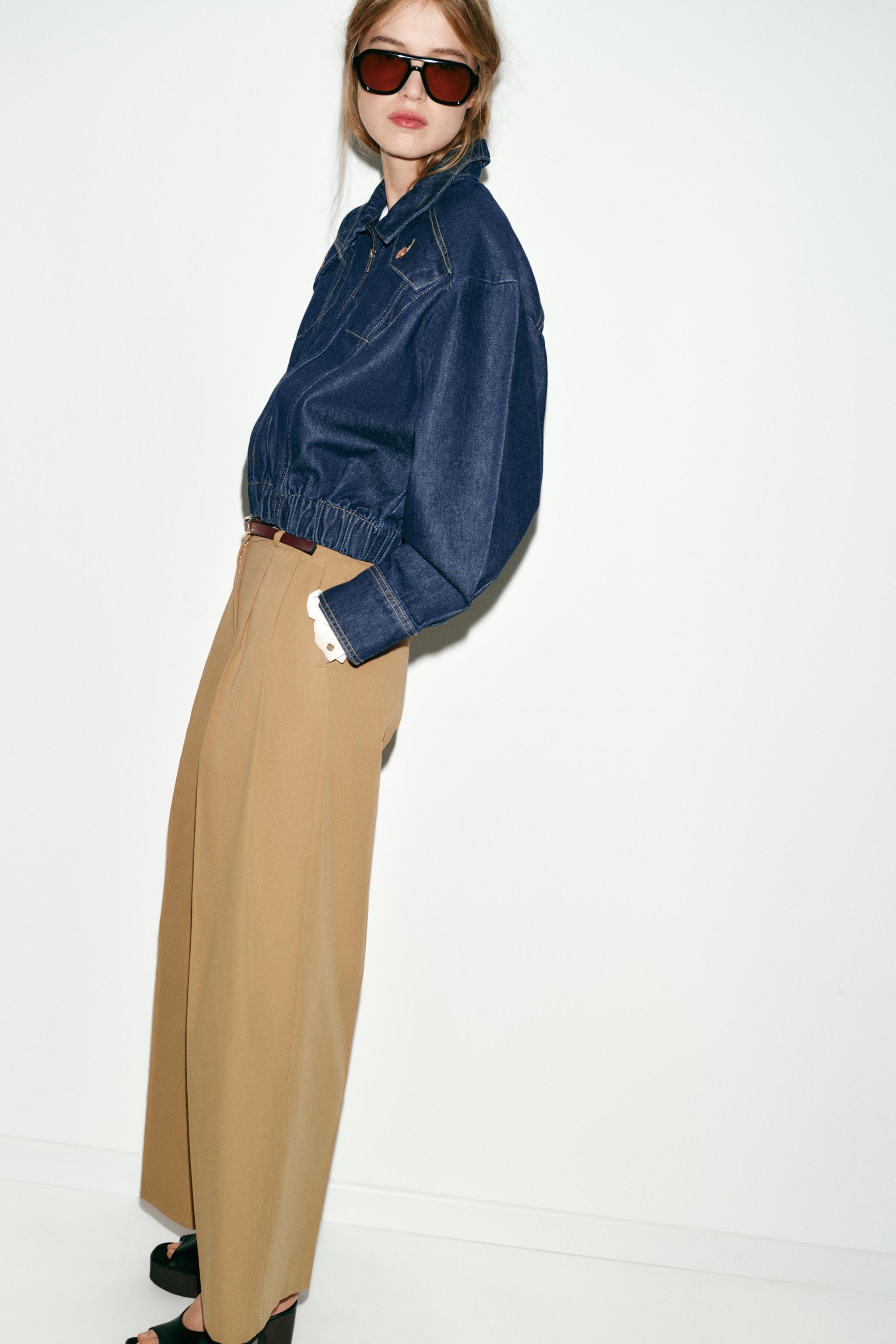 Z1975 DENIM BOMBER JACKET - Blue | ZARA Singapore