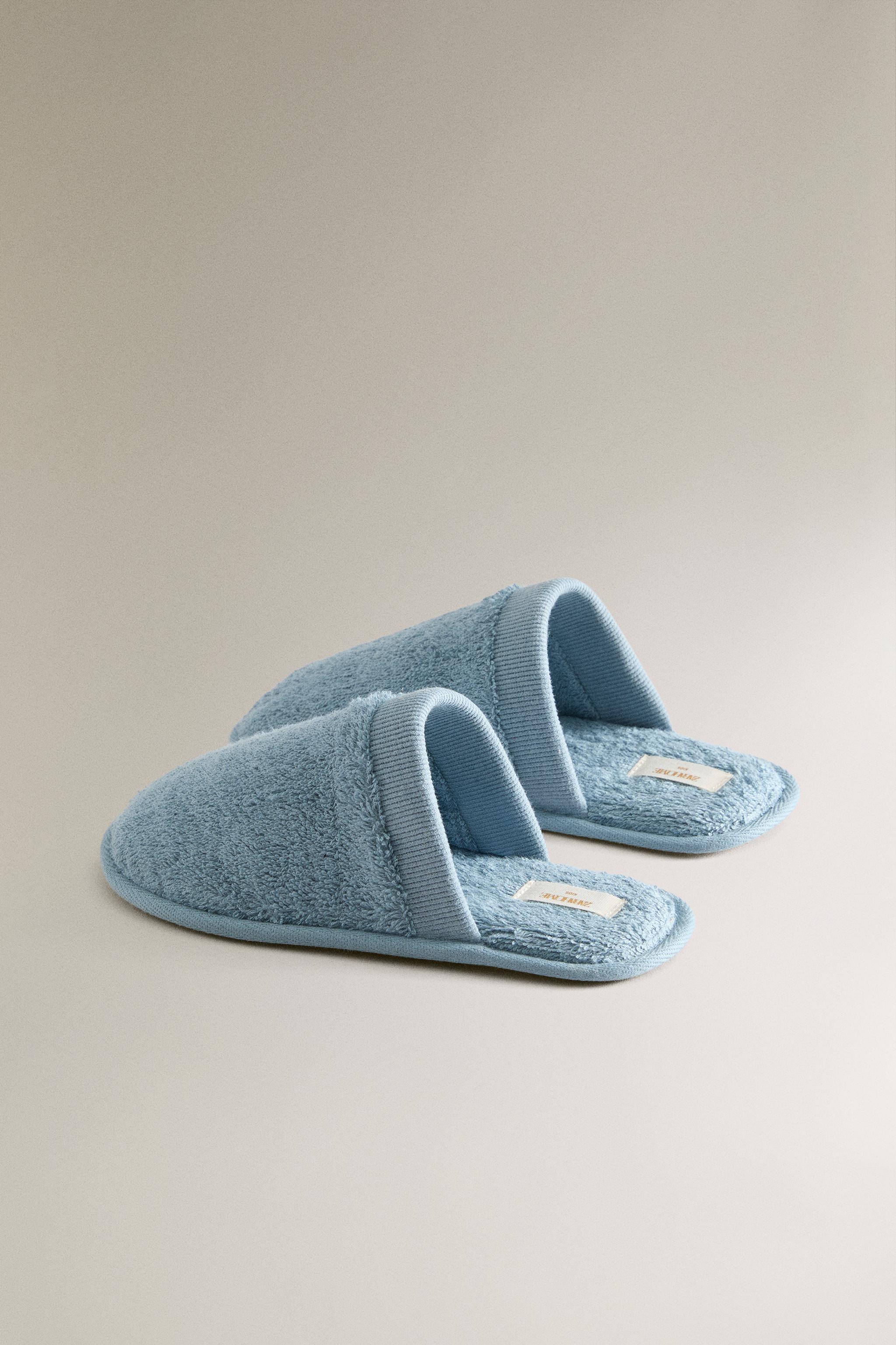CHILDREN'S BATHROOM TERRY CLOTH MULE SLIPPERS