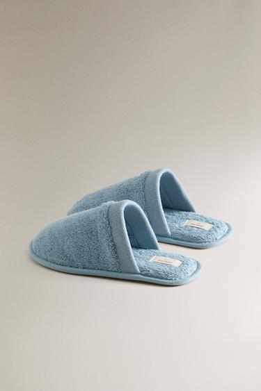 KIDS' TERRY BATHROOM MULE SLIPPERS - Bluish by Zara - Image 3