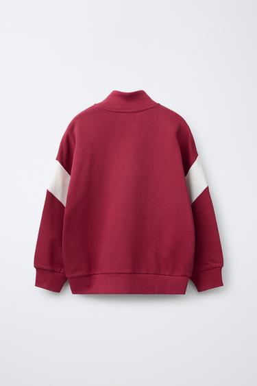 SWEAT ZIPPÉ SPORTY - Rouge de Zara - Image 1