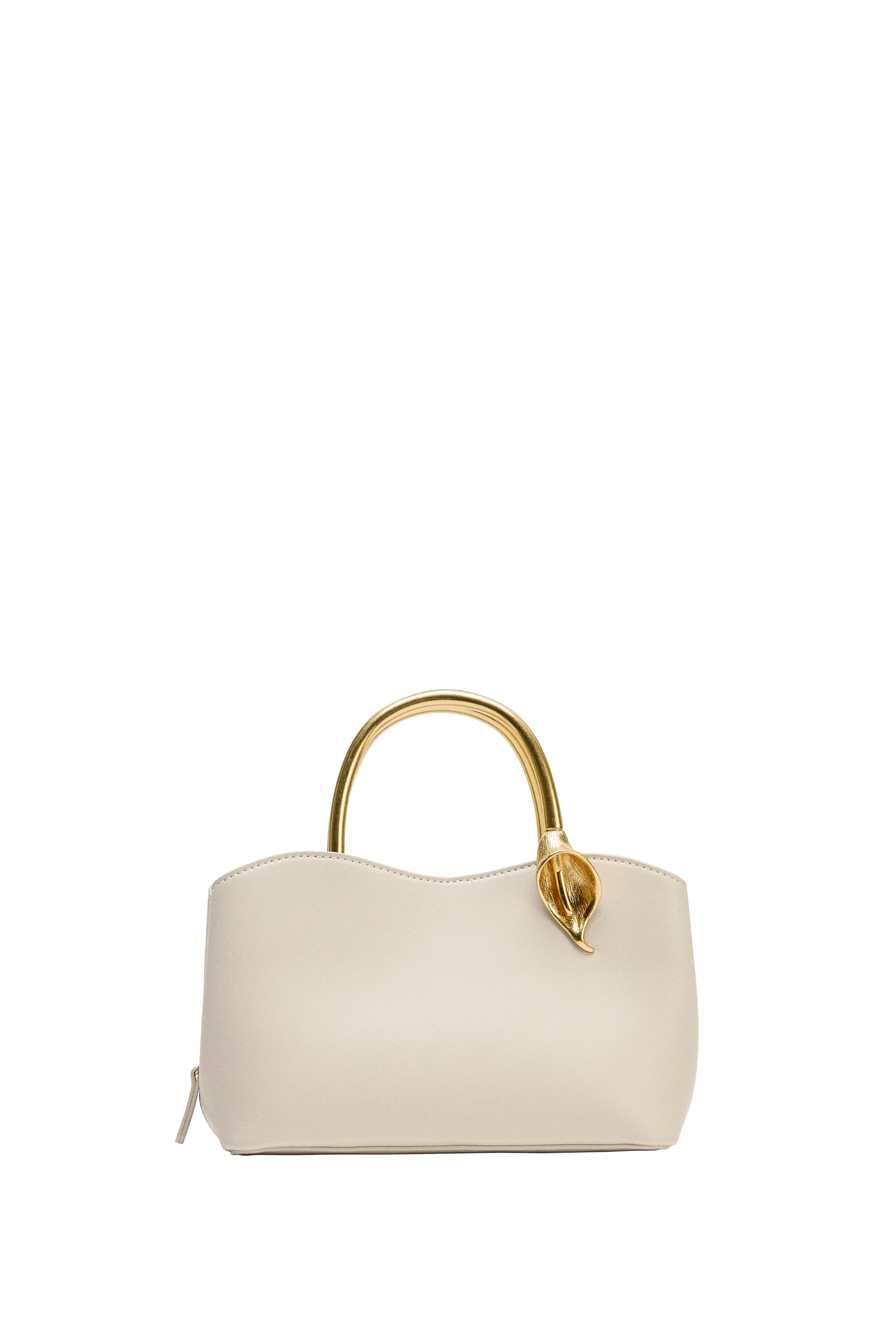 フラワーメタルディテールバケットバッグ - エクリュ | ZARA Japan / 日本