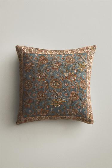 CAPA DE ALMOFADA COM JACQUARD - Azul da Zara