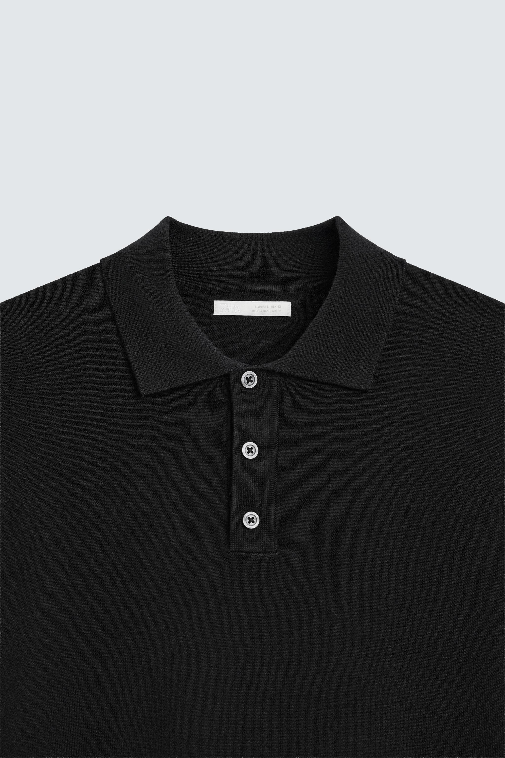 VISCOSE BLEND KNIT POLO SHIRT