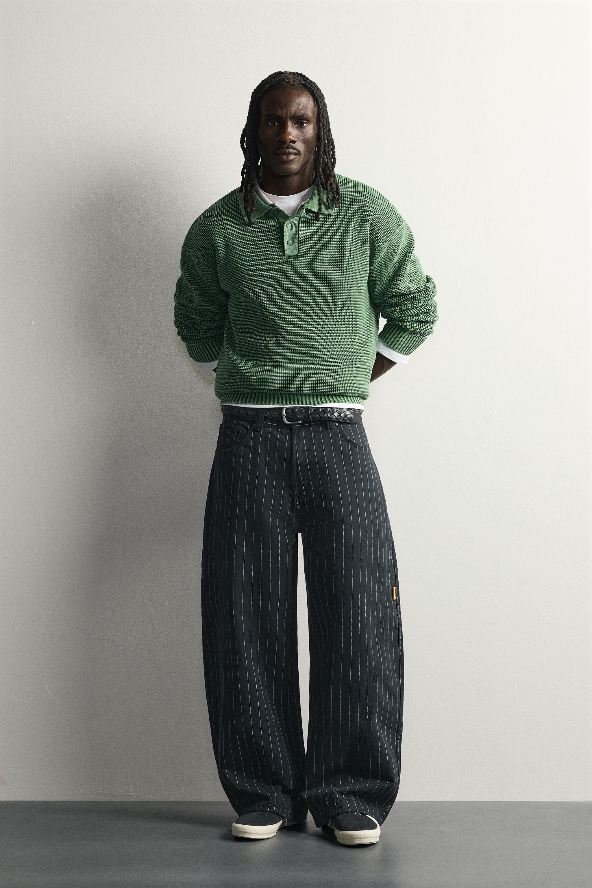 WASHED COTTON KNIT POLO