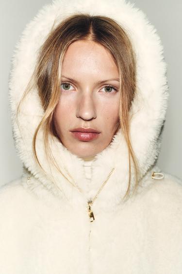BOMBER EN POLAIRE À CAPUCHE AVEC ISOLATION THERMIQUE - Écru de Zara - Image 6