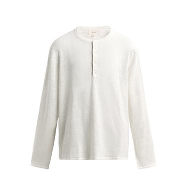 JERSEI DE COLL DE BOTONS 100% CÀNEM - Blanc de Zara