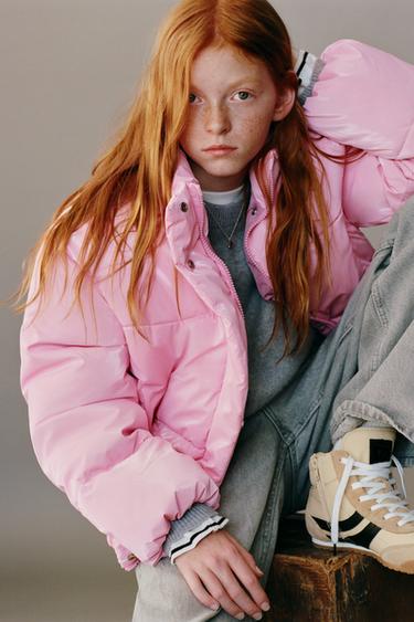 SHINY PUFFER JACKET - Pink by Zara