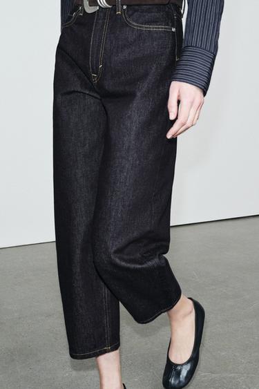 ZW COLLECTION TAPERED MID-WAIST JEANS - Blue by Zara