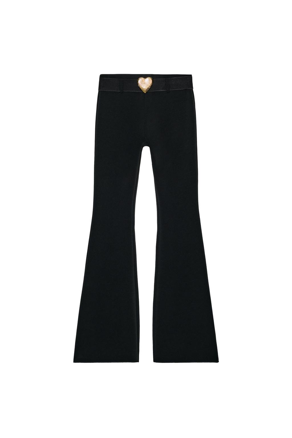 STRETCH PANTS WITH HEART BELT - image 3