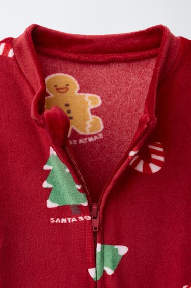 GRENOUILLÈRE EN VELOURS À ARBRES ET BISCUITS - Rouge de Zara - Image 2