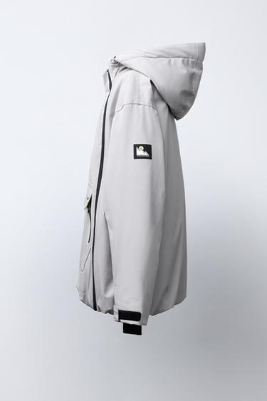 WATER-RESISTANT AND WINDPROOF KANGAROO JACKET RECCO® SYSTEM SKI COLLECTION - Light grey by Zara - Image 2