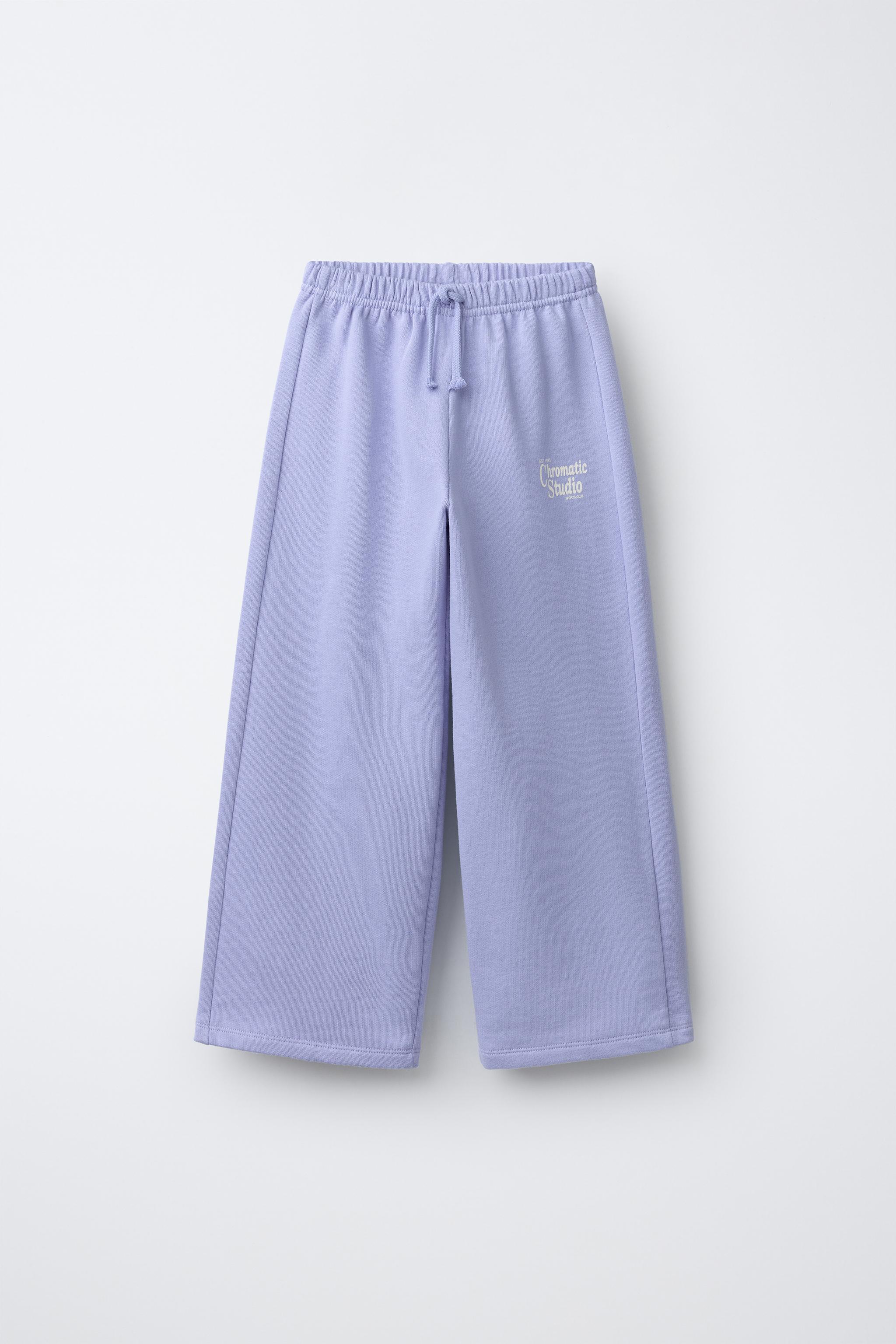 WIDE LEG TEXT PANTS