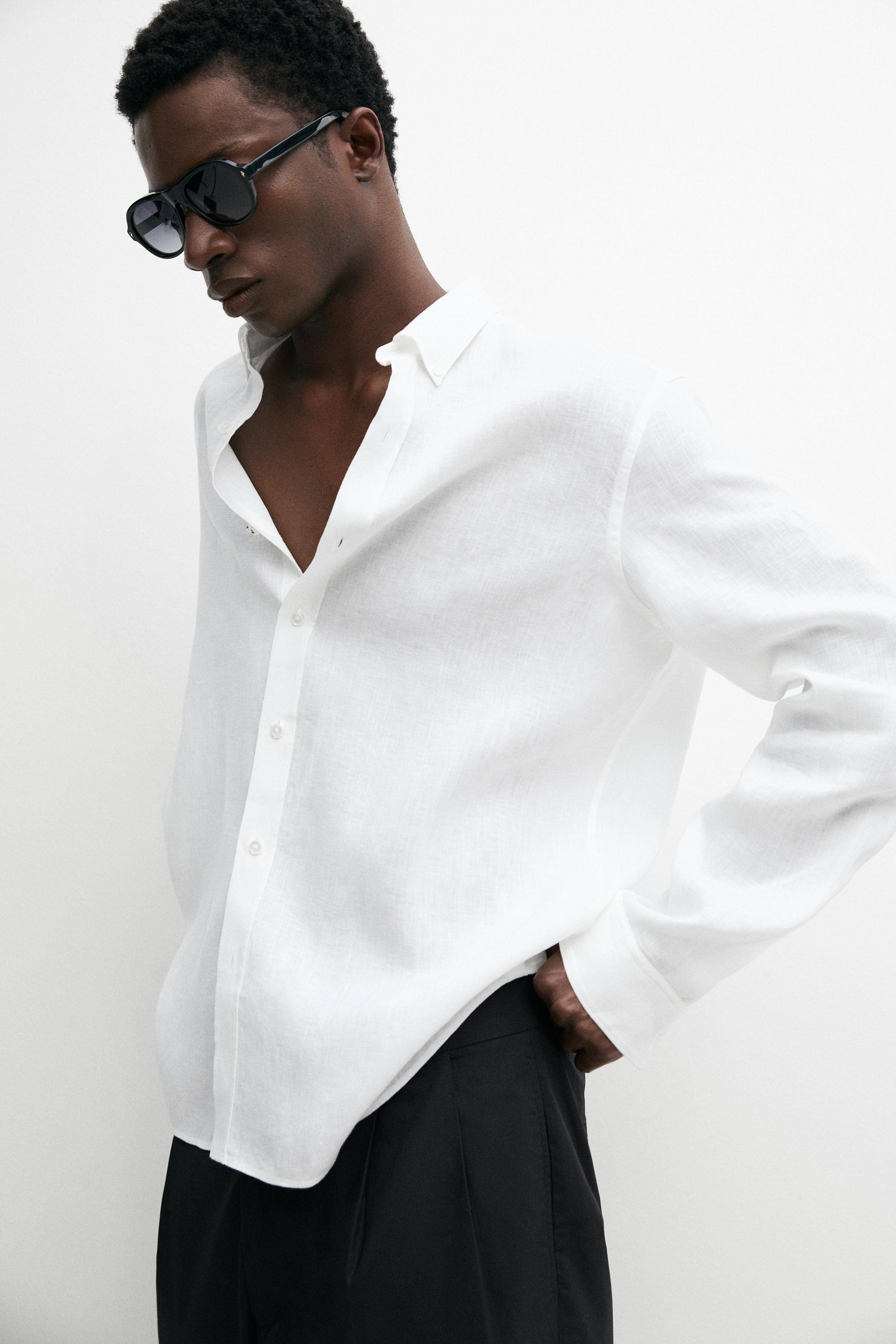 100% linen regular fit shirt